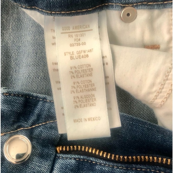 Good American Jeans. Women’ straight leg. Size 10/30 Color Blue 408. - Picture 7 of 9